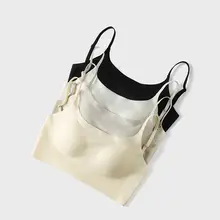 U字型バックデザインのレディースブラトップ【夏用・パッド付き・ストラップレス・ノンワイヤー】