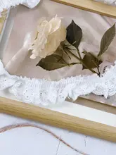 ロリータ風 コットン製 襟袖レース装飾用フリル生地【手作りDIY・スカート用・透かしデザイン】