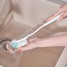 キッチン用排水口クリーナー【長柄ブラシ・角度付き・水切り槽用】