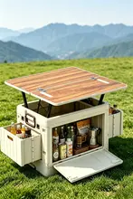 収納ボックス 折りたたみ テーブル付き 大容量 多機能 車載 トランク キャンプ アウトドア