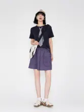 夏用アウトドア風ショートスカートパンツ【ワイドレッグ・フィット】（セットアップ対応）