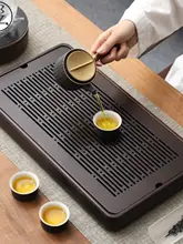 バンブー製 湿気吸収機能付き茶盤【モダンデザイン・家庭用・大サイズ】