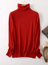 シンプルなハイネックサテンニットトップス【レディース・長袖・秋冬用・極上の柔らかさ】