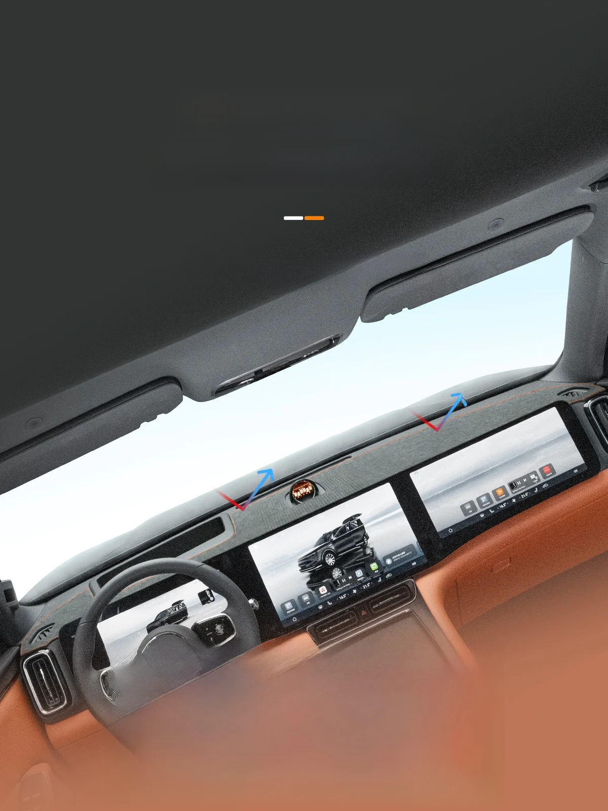 車内用ダッシュボード避光マット：問界M8対応のAlcantara素材で快適性と装飾性を両立