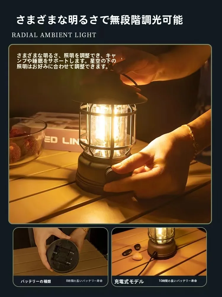 キャンプ道具を節約調達｜実際に使ってみた結果 - 充電式レトロランタンの実証データ