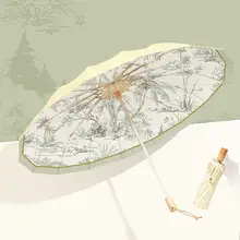 傘 女子 折りたたみレトロ傘 雨晴両用 日焼け止め 傘面UPF 50+