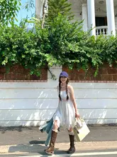 レースウェスト絞り＆不規則デザインの大きいサイズのドレス【ゆったりフィット・華やか】