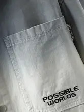 グラデーション刺繍入りデニム長袖ジャケット【ユース・秋冬用】