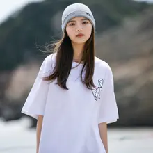 NBN 定位図案の趣味印花 落肩短袖 Tシャツ【アウトドア・フィット】