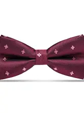 酒紅色の蝶ネクタイ【ウェディング・フォーマル用・男性用・二重構造】（セットアップ対応）