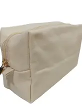 シンプルなポータブル化粧ポーチ【大容量・ジッパー式・旅行用】