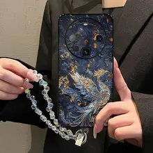 ファッションなデザインのHuawei Mate 60 Pro 用 ケース【全包型・手提げチェーン付き・防振保護】