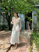 Aライン スカート 女性 夏 小柄 ハイウエスト 気質 裾の花模様