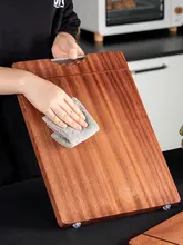 ウダン木製の厚手両面カッティングボード【天然木・キッチン用】