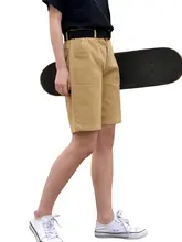 カーキ色 ワークショートパンツ【夏用・ゆったりフィット・カジュアルスタイル・大サイズ】