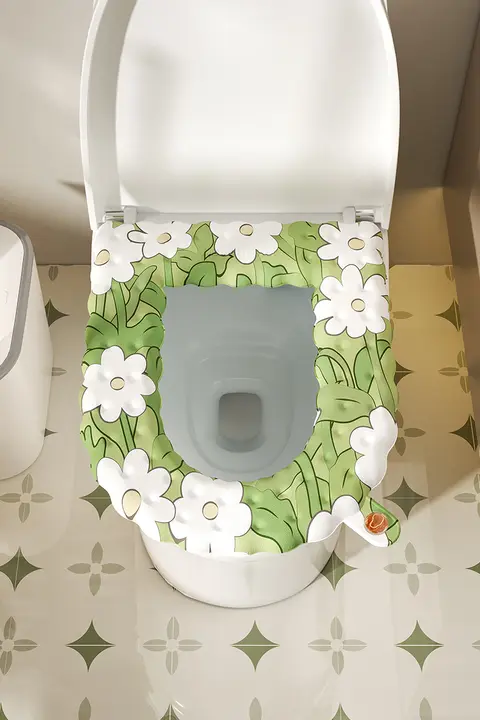 防水トイレ座布団【四季対応・粘着式・家庭用トイレ用】