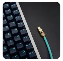 タマイズ可能な手作りデータケーブル【機械式キーボード用・超弾性・五金ディフニー色】