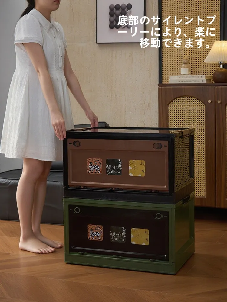 大容量収納ボックス：中式風の厚手PP製セットで多様な空間に最適な収納解決策