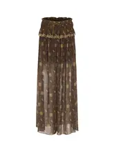 軽やかな高腰ワイドパンツ【女性用・異素材切替・夏用】