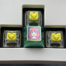 アニメデザインのカラフルなチタン合金キーカバー【個性的な金属製・方向キー用】