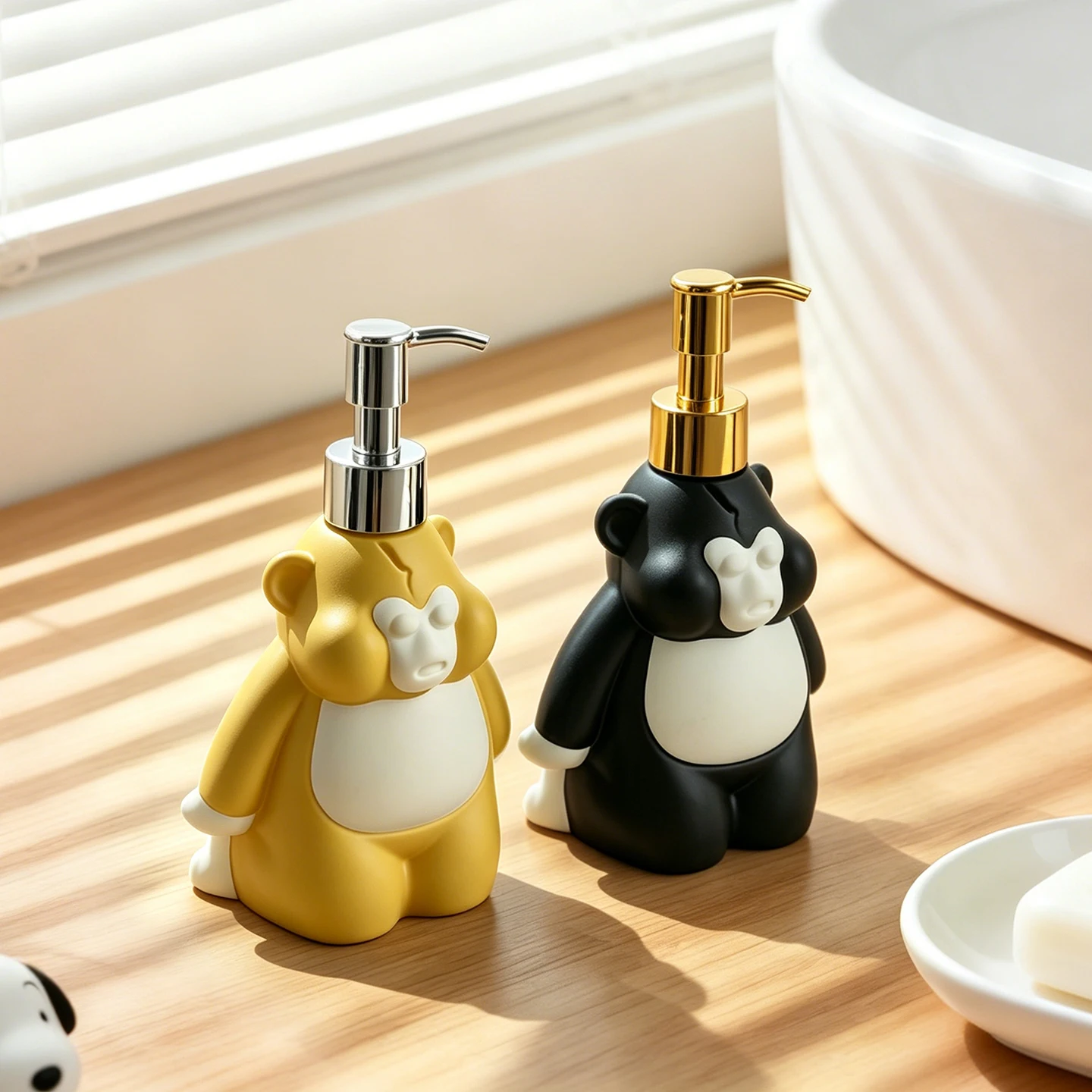 かわいいオランウータンのディスペンサー：1本使いでバスルームを楽しく