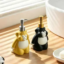 かわいいオランウータンのディスペンサー【押し出し式・バスルーム用・キャラクター容器】