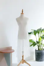 柔らかい白いレース状のチュール生地【ハンドメイド用・透け感あり】