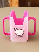 紙パックホルダー カップスタンド キッズ 男の子 女の子 プラスチック 持ち手付き 牛乳 飲料 ポータブル 「JOJO'S L. PD.effort.」