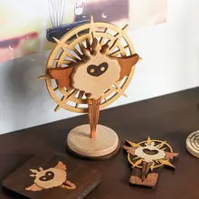 デスクトップ飾り 壁に取り付け可能な木製彫刻【ゲームモチーフ・空洞騎士デザイン】