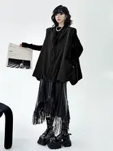春にぴったりなフラワーバッド型ベスト【ルーズフィット・Vネック・洗練デザイン】