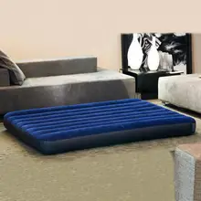 アウトドア用植毛ストライプのダブルエアマットレス【キャンプ用・寝具・寝袋対応】