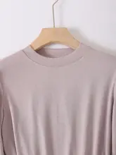 快適な着心地のメリノウール長袖Tシャツ【ラウンドネック・女性用・フィットデザイン】