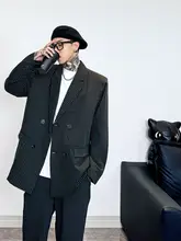 メンズストライプカジュアルスーツセット【ヴィンテージスタイル・ジャケット＆パンツ・シーズンレス】