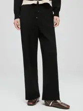 美麗ノ羊毛のカジュアルストレートワイドパンツ【冬用・フィット】