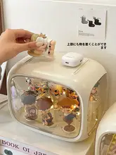 アクリル製 透明階段式フィギュア展示ラック【デスクトップ収納・コレクション用】