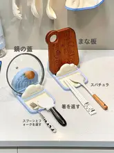 吸盤式鍋蓋スタンド【キッチン用・収納便利・スプーンホルダー付き】