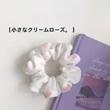 夏用 大腸型ヘアゴム【韓国風・チェック柄・シンプルデザイン】（セットアップ対応）