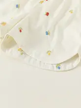 夏用 女の子向け可愛いフリル付きドット柄トップスとショートパンツ（セットアップ対応）