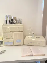 化粧品収納 卓上ボックス 多段引き出し 可愛い ドレッサー 化粧台 ベッドサイド 寝室 一人暮らし スキンケア 収納ラック
