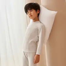 男児用秋冬用コットン製パジャマ上下セット（セットアップ対応）