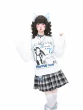 Languid Park Y2Kスタイル レディース長袖Tシャツ【春秋用・インナー・カジュアルデザイン】