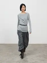 ニットカーディガンとキャミソールの二重構造トップス【秋用・掛け首・したデザイン】（ セットアップ対応）