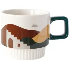 モランディデザイン コーヒーマグカップ【陶器・レトロスタイル・北欧風】