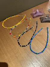 韓国輸入ビーズ手作りカラー ネックレース