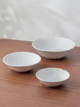 シンプルな青白磁の和風陶器プレート【フルーツ用・美濃焼】