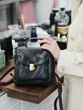高級感ある真皮製ブラックリュックサック【ショルダー・リュック両用】