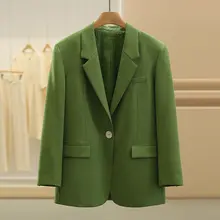 シンプルな一粒ボタンのジャケット【職業用・カジュアル】（セットアップ対応）