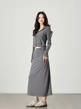小柄向け深灰色セットアップ【ラフスタイル・春秋用】（セットアップ対応）