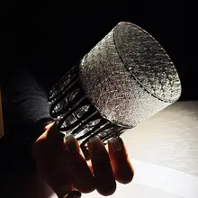江戸切子風デザインの人造水晶酒杯【高級感・ギフトボックス付き】