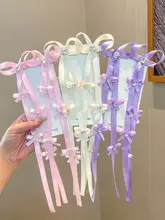 カラフルなリボンヘアアクセサリー【かわいいヘアクリップ・女の子用・華やかデザイン】